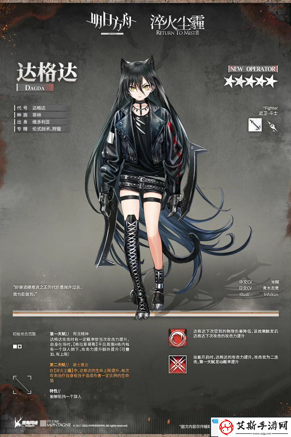 明日方舟达格达技能
