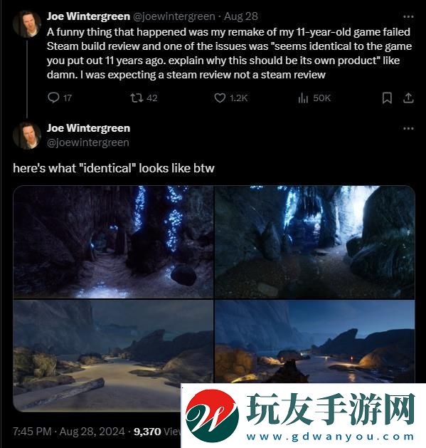 独立游戏开发者的重置版游戏未能通过Steam审核