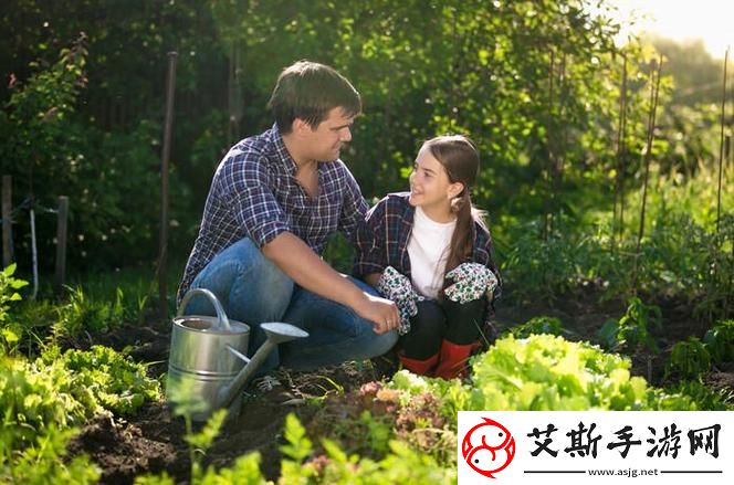 父亲有力挺送女儿的花园：爱的见证与成长的空间