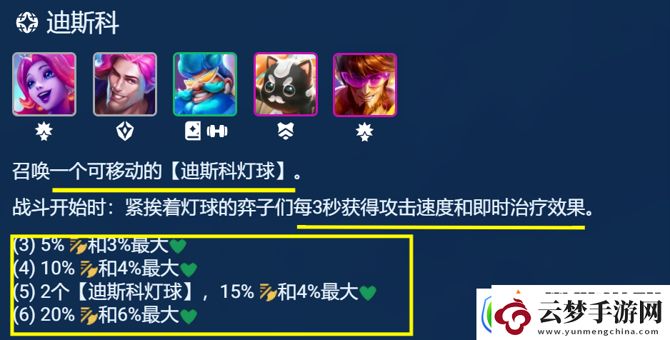 金铲铲之战S10迪斯科崔斯特阵容攻略