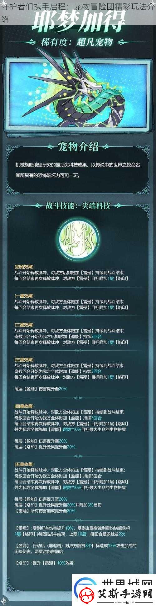 守护者们携手启程：宠物冒险团精彩玩法介绍
